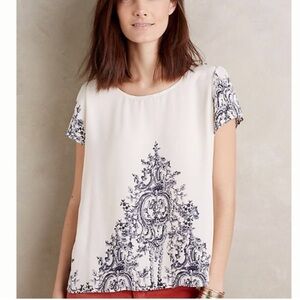 Paper Crown Filigree Blouse size small from anthropology